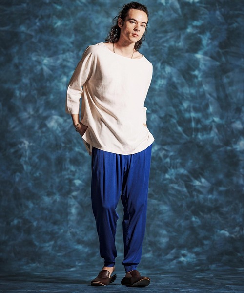 Jih Nunc（ジーヌンク）の「mp14510-ストレッチプリーツイージーパンツ(JIH-R1152)（その他パンツ・メンズ・ブラック/ロイヤルブルー/ダークグリーン・L/M/S）」の9枚目の写真