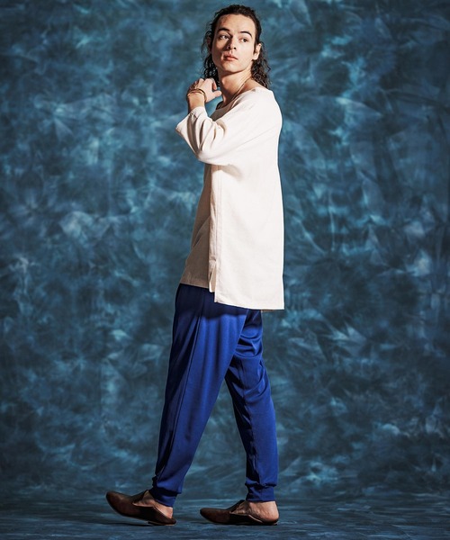 Jih Nunc（ジーヌンク）の「mp14510-ストレッチプリーツイージーパンツ(JIH-R1152)（その他パンツ・メンズ・ブラック/ロイヤルブルー/ダークグリーン・L/M/S）」の10枚目の写真