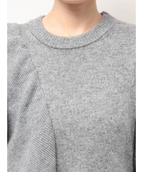 ELENDEEK（エレンディーク）の「ショルダーフリルペプラムニット（ニット/セーター・レディース・ブラウン/グレー・FREE）」の5枚目の写真