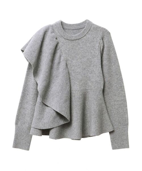 ELENDEEK（エレンディーク）の「ショルダーフリルペプラムニット（ニット/セーター・レディース・ブラウン/グレー・FREE）」の13枚目の写真