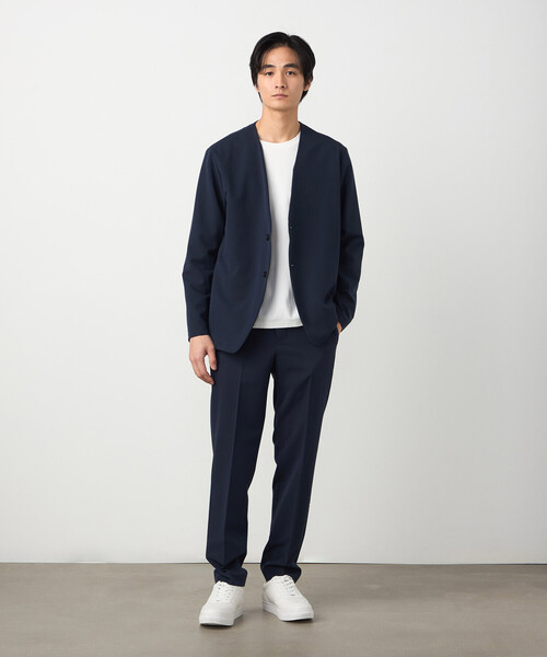 COMME CA ISM(コムサイズム)の「【セットアップ対応】ウールライク ノーカラージャケット(ノーカラージャケット・メンズ・ネイビー/ベージュ・SMALL/MEDIUM/LARGE/X-LARGE)」の7枚目の写真