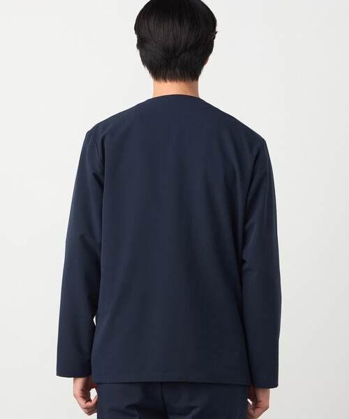 COMME CA ISM(コムサイズム)の「【セットアップ対応】ウールライク ノーカラージャケット(ノーカラージャケット・メンズ・ネイビー/ベージュ・SMALL/MEDIUM/LARGE/X-LARGE)」の17枚目の写真
