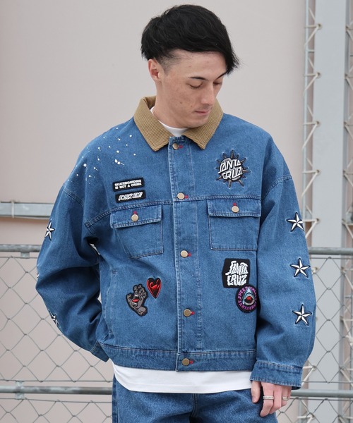 セール】SANTACRUZ/サンタクルーズ SC PATCHES DENIM JACKET 502261101