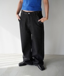 SANSeLF（サンセルフ）の「【SANSeLF】スタッズディテールデニムパンツ saw25a081（デニムパンツ）」