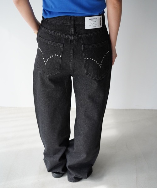 SANSeLF（サンセルフ）の「【SANSeLF】スタッズディテールデニムパンツ saw25a081（デニムパンツ・レディース・ブルー/ブラック・FREE）」の22枚目の写真