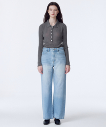 GOODDEN（グーデン）の「[GDWD07R] ワイドライトブルー_スタンダード（デニムパンツ）」