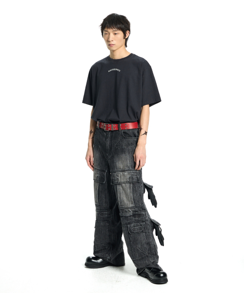 VONVAT(ヴォンバト)の「Back Graphic Washed Short Sleeve(Tシャツ/カットソー・レディース・チャコール・FREE)」の5枚目の写真