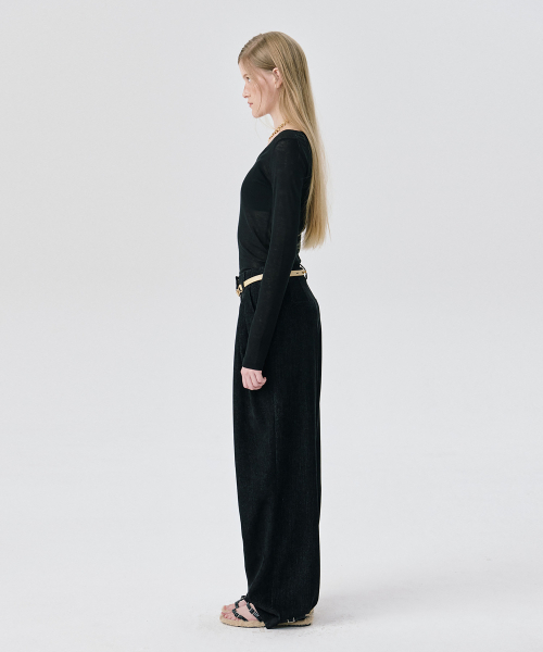 WNDERKAMMER（ブンダーカンマー）の「UネックシアTシャツ_ブラック1（Tシャツ/カットソー・レディース・その他・S/M）」の5枚目の写真