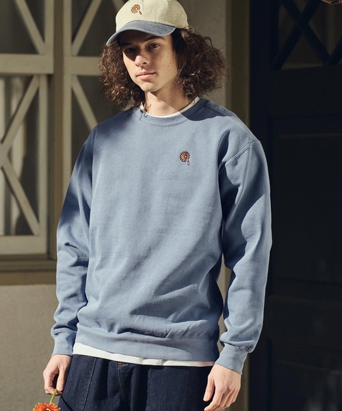 UN-FILLED(アンフィルド)の「msw1847- GARBERA EMB PIGMENT CN SWEAT スウェット(SDUF-2610)(スウェット・メンズ・ブラック/ブルー/グリーン・XL/L/M)」の12枚目の写真