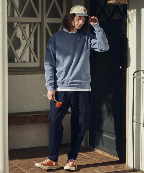 UN-FILLED(アンフィルド)の「msw1847- GARBERA EMB PIGMENT CN SWEAT スウェット(SDUF-2610)(スウェット・メンズ・ブラック/ブルー/グリーン・XL/L/M)」の13枚目の写真