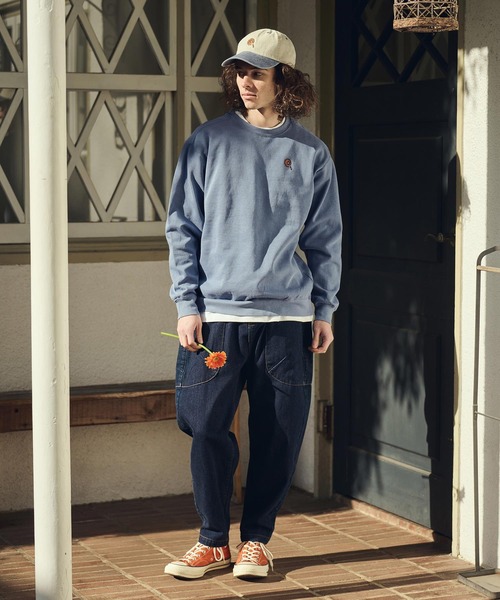 UN-FILLED(アンフィルド)の「msw1847- GARBERA EMB PIGMENT CN SWEAT スウェット(SDUF-2610)(スウェット・メンズ・ブラック/ブルー/グリーン・XL/L/M)」の15枚目の写真