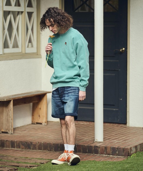 UN-FILLED(アンフィルド)の「msw1847- GARBERA EMB PIGMENT CN SWEAT スウェット(SDUF-2610)(スウェット・メンズ・ブラック/ブルー/グリーン・XL/L/M)」の19枚目の写真