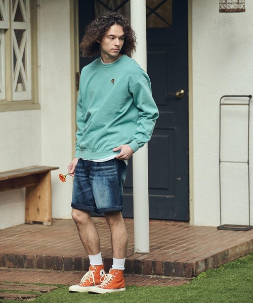 UN-FILLED(アンフィルド)の「msw1847- GARBERA EMB PIGMENT CN SWEAT スウェット(SDUF-2610)(スウェット・メンズ・ブラック/ブルー/グリーン・XL/L/M)」の20枚目の写真