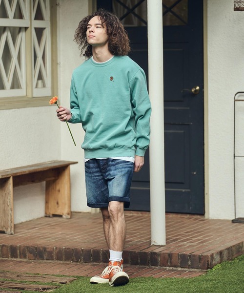 UN-FILLED(アンフィルド)の「msw1847- GARBERA EMB PIGMENT CN SWEAT スウェット(SDUF-2610)(スウェット・メンズ・ブラック/ブルー/グリーン・XL/L/M)」の21枚目の写真