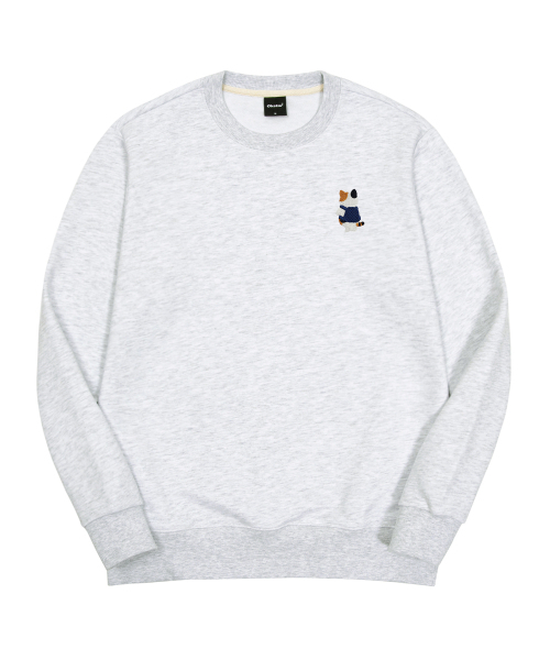 OKSTAR(オクスター)の「バッグ三色ニャン刺繍特厚裏毛スウェット(スウェット・レディース・ブラック/カーキ/ライトベージュ/ブルー/クリーム/グレー/ダークグリーン/ホワイト/ライトグレー/ネイビー/オートミール・SMALL/MEDIUM/LARGE/X-LARGE/2XL/3XL/4XL)」の22枚目の写真