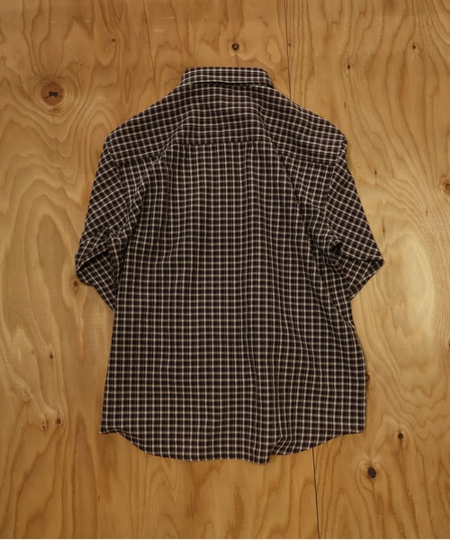 many men many mind(メニーメンメニーマインド)の「MANYMENMANYMINDS / シアサッカーチェック/L/Sシャツ(シャツ/ブラウス・メンズ・ブルー/ブラウン/ブラック・LARGE/MEDIUM)」の6枚目の写真