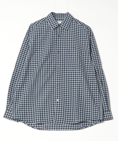 many men many mind(メニーメンメニーマインド)の「MANYMENMANYMINDS / シアサッカーチェック/L/Sシャツ(シャツ/ブラウス・メンズ・ブルー/ブラウン/ブラック・LARGE/MEDIUM)」の10枚目の写真