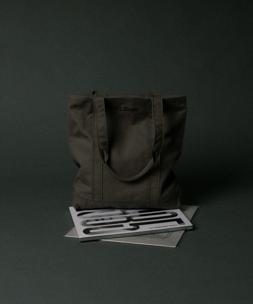 L.L.Bean（エルエルビーン）の「【L.L.Bean/エル・エル・ビーン】 record tote bag for bonjor records exclusive（トートバッグ・レディース・チャコールグレー/オレンジ・FREE）」の21枚目の写真