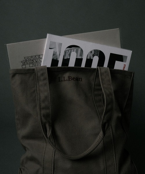 L.L.Bean（エルエルビーン）の「【L.L.Bean/エル・エル・ビーン】 record tote bag for bonjor records exclusive（トートバッグ・レディース・チャコールグレー/オレンジ・FREE）」の22枚目の写真