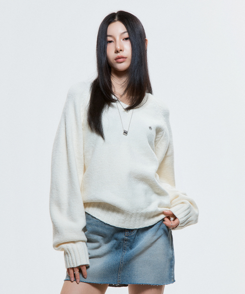 DAUSPICE（ディーオスピス）の「(DUC) Raglan Knit Ivory（ニット/セーター・レディース・アイボリー・ONE SIZE）」の2枚目の写真