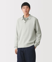 無印良品 | 紳士　洗える畦編みポロセーター(ニット/セーター)