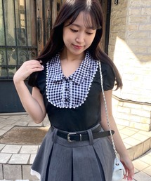 アンドクチュール　ギンガムチェック　マーメイドスカート アンドクチュール♡バックスピンドルマーメイドスカート ギンガム