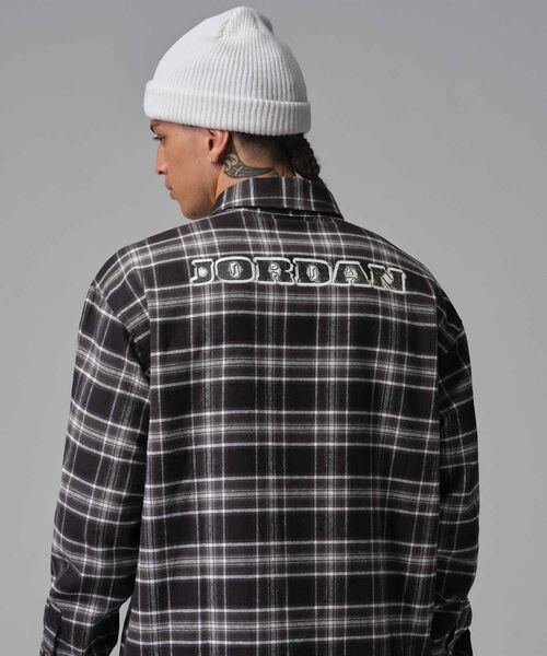 JORDAN BRAND（ジョーダンブランド）の「ジョーダン ブルックリン メンズ グラフィック フランネル / Jordan Brooklyn Men's Graphic Flannel IF1857-010 Black（シャツ/ブラウス・メンズ・ブラック・2XL/S/L/M/XL）」の2枚目の写真