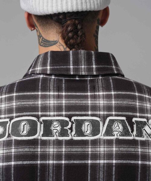 JORDAN BRAND（ジョーダンブランド）の「ジョーダン ブルックリン メンズ グラフィック フランネル / Jordan Brooklyn Men's Graphic Flannel IF1857-010 Black（シャツ/ブラウス・メンズ・ブラック・2XL/S/L/M/XL）」の5枚目の写真