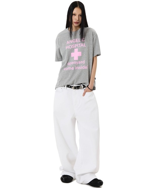 OY（オーワイ）の「『OY/オーワイ』WIDE VOLUME PANTS/ワイドボリュームパンツ（デニムパンツ・メンズ・ブラック/ホワイト・L/M/S）」の3枚目の写真