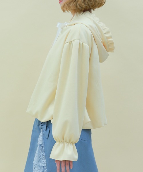 axes femme POETIQUE（アクシーズファムポエティック）の「リボン付きバルーンフーディー（Tシャツ/カットソー・レディース・イエロー/ミント/ピンク・MEDIUM）」の5枚目の写真