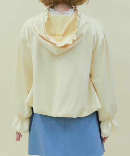 axes femme POETIQUE（アクシーズファムポエティック）の「リボン付きバルーンフーディー（Tシャツ/カットソー・レディース・イエロー/ミント/ピンク・MEDIUM）」の6枚目の写真