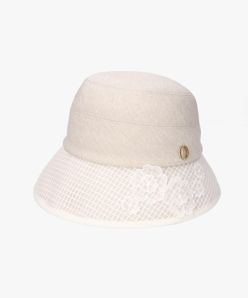 Chapeau d' O(シャポードオー)の「Chapeau d' O Flower Lace Linela Cloche / シャポードオー(ハット・レディース・ブラック/ナチュラル・M/57.5cm)」の14枚目の写真