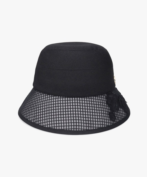 Chapeau d' O(シャポードオー)の「Chapeau d' O Flower Lace Linela Cloche / シャポードオー(ハット・レディース・ブラック/ナチュラル・M/57.5cm)」の9枚目の写真