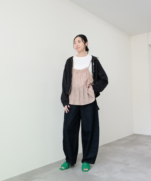 DOLLUPOOPS（ドールアップウップス）の「Tulle Frill Zip-up Blouson(チュールフリルファスナーブルゾン)（ブルゾン・レディース・ブラウン/ブラック・FREE）」の6枚目の写真