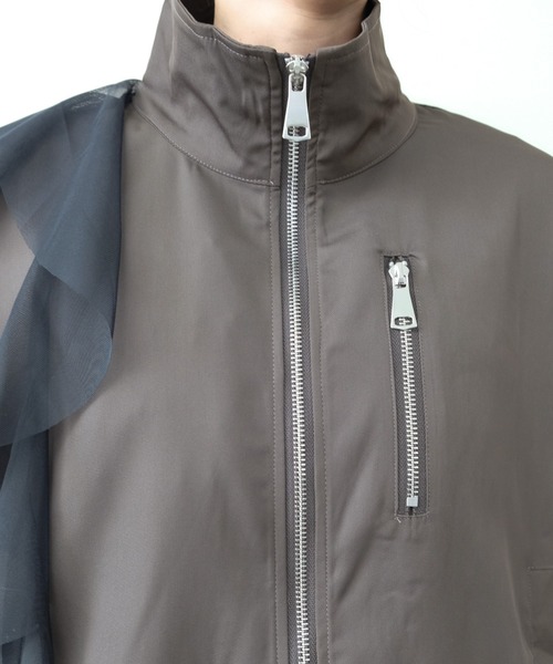 DOLLUPOOPS（ドールアップウップス）の「Tulle Frill Zip-up Blouson(チュールフリルファスナーブルゾン)（ブルゾン・レディース・ブラウン/ブラック・FREE）」の13枚目の写真