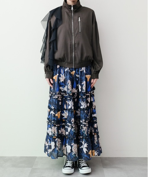 DOLLUPOOPS（ドールアップウップス）の「Tulle Frill Zip-up Blouson(チュールフリルファスナーブルゾン)（ブルゾン・レディース・ブラウン/ブラック・FREE）」の16枚目の写真