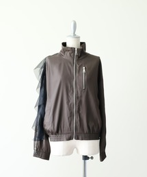 DOLLUPOOPS（ドールアップウップス）の「Tulle Frill Zip-up Blouson(チュールフリルファスナーブルゾン)（ブルゾン）」