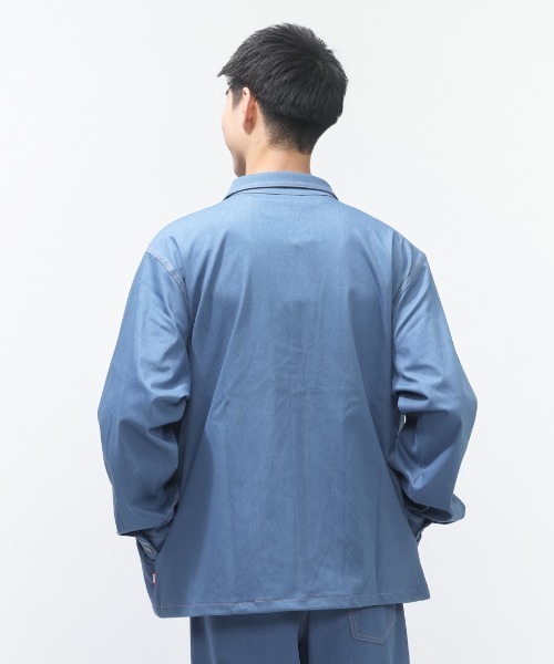 PUMA(プーマ)の「プーマ PUMA ESS ELEVATED デニム ライク JKT(デニムジャケット・メンズ・ネイビー/ブルー・LL/3L/S/M/L)」の14枚目の写真