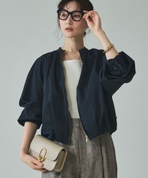 qualite（カリテ）の「【撥水ナイロン使用】ナイロンドレープブルゾン/春服/夏服/オフィスカジュアル（ブルゾン）」