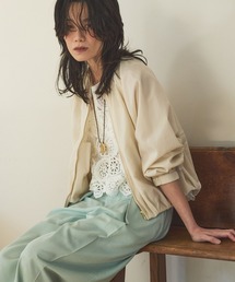 qualite | 【撥水ナイロン使用】ナイロンドレープブルゾン/春服/夏服/オフィスカジュアル(ブルゾン)