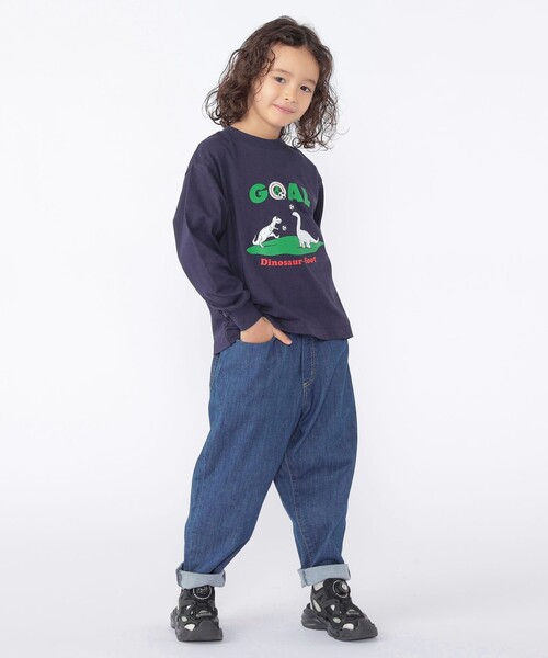 ARCH & LINE(アーチアンドライン)の「【SHIPS KIDS別注】ARCH&LINE:100~130cm / 恐竜 長袖 Tシャツ(Tシャツ/カットソー・キッズ・ホワイト/ネイビー・100/110/120/130)」の9枚目の写真
