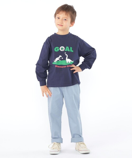 ARCH & LINE(アーチアンドライン)の「【SHIPS KIDS別注】ARCH&LINE:100~130cm / 恐竜 長袖 Tシャツ(Tシャツ/カットソー・キッズ・ホワイト/ネイビー・100/110/120/130)」の14枚目の写真
