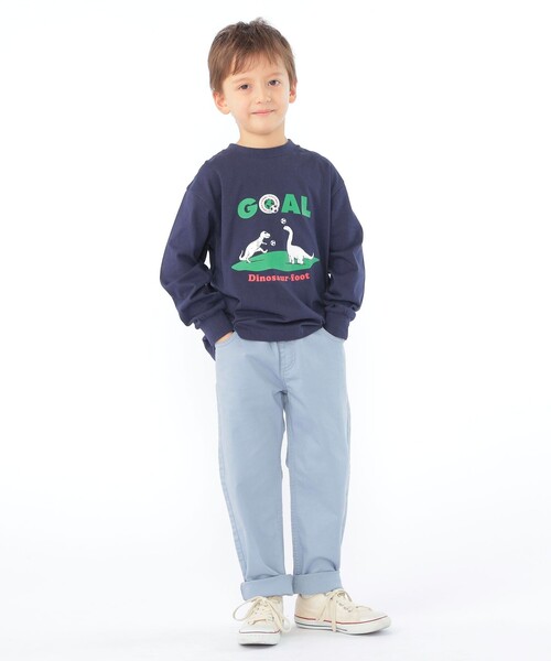 ARCH & LINE(アーチアンドライン)の「【SHIPS KIDS別注】ARCH&LINE:100~130cm / 恐竜 長袖 Tシャツ(Tシャツ/カットソー・キッズ・ホワイト/ネイビー・100/110/120/130)」の16枚目の写真