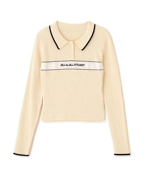 JILL by JILL STUART(ジルバイジルスチュアート)の「ポロ襟配色ラインリブニット(ニット/セーター・レディース・ネイビー/ブルー/ホワイト/ピンク・FREE)」の11枚目の写真