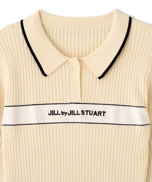 JILL by JILL STUART(ジルバイジルスチュアート)の「ポロ襟配色ラインリブニット(ニット/セーター・レディース・ネイビー/ブルー/ホワイト/ピンク・FREE)」の13枚目の写真