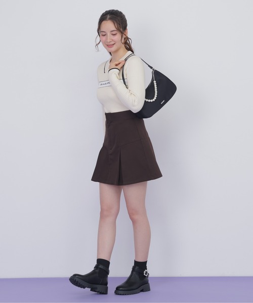 JILL by JILL STUART(ジルバイジルスチュアート)の「ポロ襟配色ラインリブニット(ニット/セーター・レディース・ネイビー/ブルー/ホワイト/ピンク・FREE)」の21枚目の写真