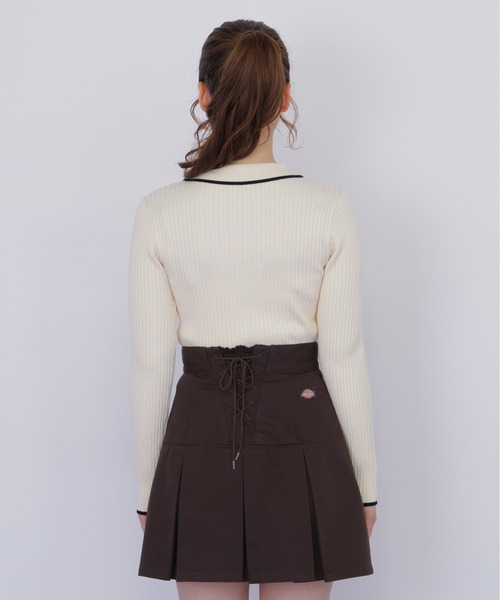 JILL by JILL STUART(ジルバイジルスチュアート)の「ポロ襟配色ラインリブニット(ニット/セーター・レディース・ネイビー/ブルー/ホワイト/ピンク・FREE)」の16枚目の写真