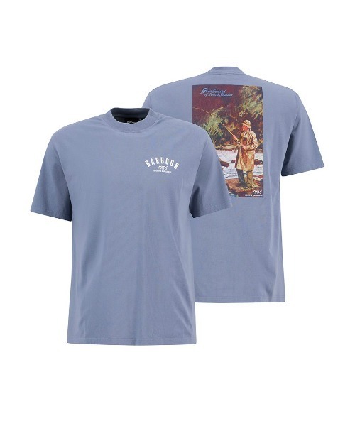Barbour(バブアー)の「1956グラフィック オーバーサイズTシャツ(Tシャツ/カットソー・メンズ・ホワイト/ライトブルー・42/40/38/36)」の8枚目の写真