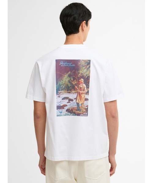 Barbour(バブアー)の「1956グラフィック オーバーサイズTシャツ(Tシャツ/カットソー・メンズ・ホワイト/ライトブルー・42/40/38/36)」の11枚目の写真