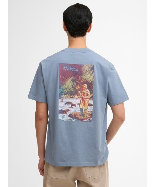 Barbour(バブアー)の「1956グラフィック オーバーサイズTシャツ(Tシャツ/カットソー・メンズ・ホワイト/ライトブルー・42/40/38/36)」の15枚目の写真